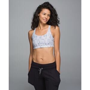 Lululemon Energy Sports Bra  Size 6 Early Blue / Whisper Pink